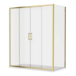 Toreno Brushed Brass 1700 X 800mm Double Sliding Door Shower Enclosure Without Tray 7 Toreno Brushed Brass 1700 X 800mm Double Sliding Door Shower Enclosure Without Tray -Toreno Bathroom bb147sdent d1 4