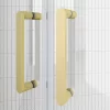 Toreno Brushed Brass 1400 X 800mm Double Sliding Door Shower Enclosure Without Tray 2 Toreno Brushed Brass 1400 X 800mm Double Sliding Door Shower Enclosure Without Tray -Toreno Bathroom bb179sdent d3 1