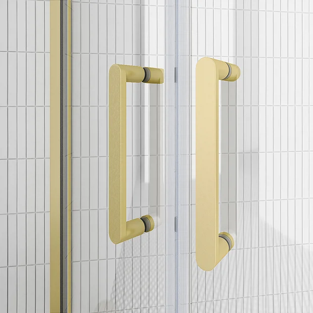 Toreno Brushed Brass 1200 X 900mm Offset Quadrant Shower Enclosure Without Tray 3 Toreno Brushed Brass 1200 X 900mm Offset Quadrant Shower Enclosure Without Tray