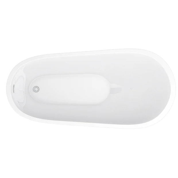 Toreno 1520 Small Modern Slipper Free Standing Bath 3 Toreno 1520 Small Modern Slipper Free Standing Bath