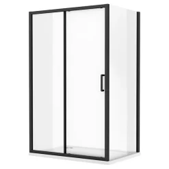 Toreno Matt Black 1000 X 900mm Sliding Door Shower Enclosure + Pearlstone Tray 10 Toreno Matt Black 1000 X 900mm Sliding Door Shower Enclosure + Pearlstone Tray -Toreno Bathroom blk109sde d2