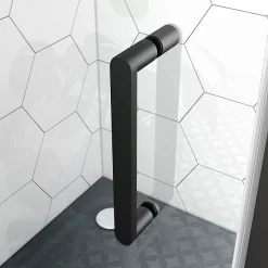 Toreno Matt Black 1000 X 900mm Sliding Door Shower Enclosure + Slate Effect Tray 9 Toreno Matt Black 1000 X 900mm Sliding Door Shower Enclosure + Slate Effect Tray -Toreno Bathroom blk128sdesl d3 2