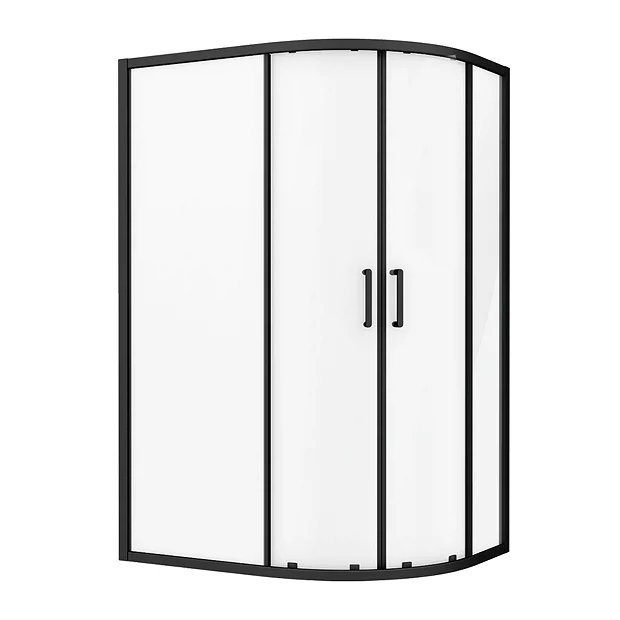 Toreno Matt Black 1200 X 900mm Offset Quadrant Shower Enclosure 3 Toreno Matt Black 1200 X 900mm Offset Quadrant Shower Enclosure