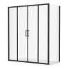 Toreno Matt Black 1400 X 800mm Double Sliding Door Shower Enclosure + Pearlstone Tray 2 Toreno Matt Black 1400 X 800mm Double Sliding Door Shower Enclosure + Pearlstone Tray -Toreno Bathroom blk148sde d3