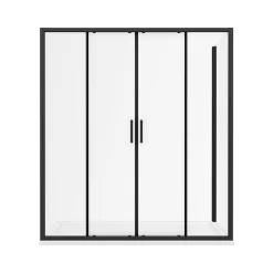 Toreno Matt Black 1700 X 800mm Double Sliding Door Shower Enclosure + Pearlstone Tray 11 Toreno Matt Black 1700 X 800mm Double Sliding Door Shower Enclosure + Pearlstone Tray -Toreno Bathroom blk178sde d3