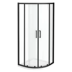 Toreno Matt Black 800 X 800mm Quadrant Shower Enclosure -Toreno Bathroom blk8q2d d2