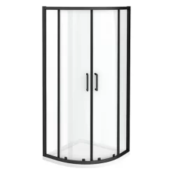 Toreno Matt Black 800 X 800mm Quadrant Shower Enclosure + Pearlstone Tray 11 Toreno Matt Black 800 X 800mm Quadrant Shower Enclosure + Pearlstone Tray -Toreno Bathroom blk8qse d3