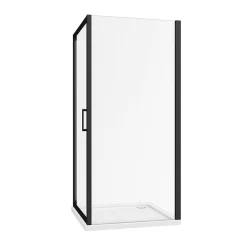 Toreno Matt Black 900 X 900mm Pivot Door Shower Enclosure + Pearlstone Tray 13 Toreno Matt Black 900 X 900mm Pivot Door Shower Enclosure + Pearlstone Tray -Toreno Bathroom blk9pded3
