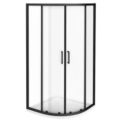 Toreno Matt Black 900 X 900mm Quadrant Shower Enclosure -Toreno Bathroom blk9q2d d2