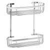 Toreno Modern 2 Tier Hexagonal Fixed Wire Basket -Toreno Bathroom hex2tcrn l