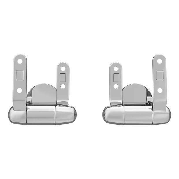 Toreno Wooden Toilet Seat Hinge Pack Chrome 3 Toreno Wooden Toilet Seat Hinge Pack Chrome - Image 2