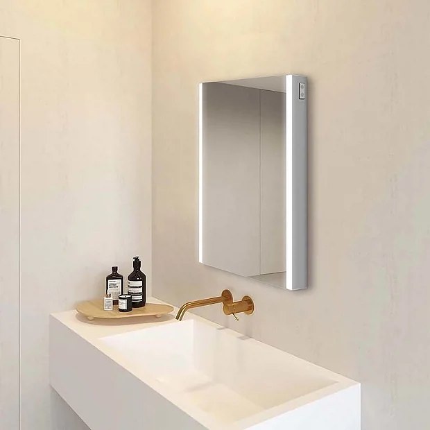 Toreno 500x700mm LED Illuminated Bluetooth Mirror Cabinet With Motion Sensor, Shaving Socket & Anti-Fog 8 Toreno 500x700mm LED Illuminated Bluetooth Mirror Cabinet With Motion Sensor, Shaving Socket & Anti-Fog - Image 6