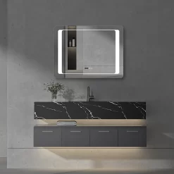 Toreno 800x600mm LED Illuminated Bathroom Mirror Inc. Anti-Fog & Touch Sensor -Toreno Bathroom mir019 d3n