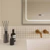 Toreno 500x700mm LED Illuminated Mirror Inc. Anti-Fog, Digital Clock & Touch Sensor -Toreno Bathroom mir020 d5n