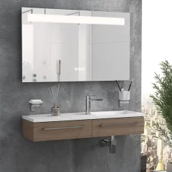 Toreno 1200 X 600mm Landscape LED Back-lit Bluetooth Mirror Inc. Touch Sensor + Anti-Fog -Toreno Bathroom mir021newd2