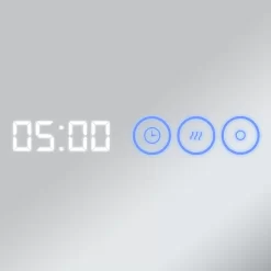 Toreno 800x600mm LED Illuminated Mirror Incl. Anti-Fog, Digital Clock & Touch Sensor 7 Toreno 800x600mm LED Illuminated Mirror Incl. Anti-Fog, Digital Clock & Touch Sensor -Toreno Bathroom mir042 d1