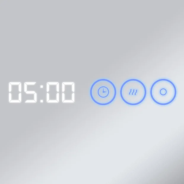 Toreno 800x600mm LED Illuminated Mirror Incl. Anti-Fog, Digital Clock & Touch Sensor 5 Toreno 800x600mm LED Illuminated Mirror Incl. Anti-Fog, Digital Clock & Touch Sensor - Image 3