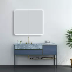 Toreno 700 X 800mm LED Illuminated 2-Door Mirror Cabinet With Motion Sensor, Shaving Socket & Anti-Fog 12 Toreno 700 X 800mm LED Illuminated 2-Door Mirror Cabinet With Motion Sensor, Shaving Socket & Anti-Fog -Toreno Bathroom mir402 d3