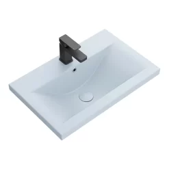 Toreno 600 Basin Unit - High Gloss White With Matt Blue Mid Edged Basin