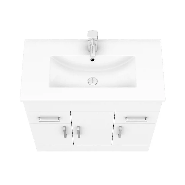 Toreno 1300mm Gloss White Vanity Unit Bathroom Suite - Depth 400/200mm 3 Toreno 1300mm Gloss White Vanity Unit Bathroom Suite - Depth 400/200mm