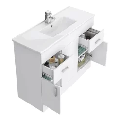 Toreno 1500mm Gloss White Vanity Unit Bathroom Suite - Depth 400/200mm 10 Toreno 1500mm Gloss White Vanity Unit Bathroom Suite - Depth 400/200mm -Toreno Bathroom mod1500 d1