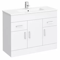 Toreno 1500mm Gloss White Vanity Unit Bathroom Suite - Depth 400/200mm 11 Toreno 1500mm Gloss White Vanity Unit Bathroom Suite - Depth 400/200mm -Toreno Bathroom mod1500 d2