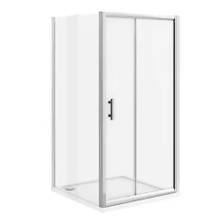 Toreno 8mm 1000 X 1000mm Square Sliding Door Large Shower Enclosure - Easy Fit