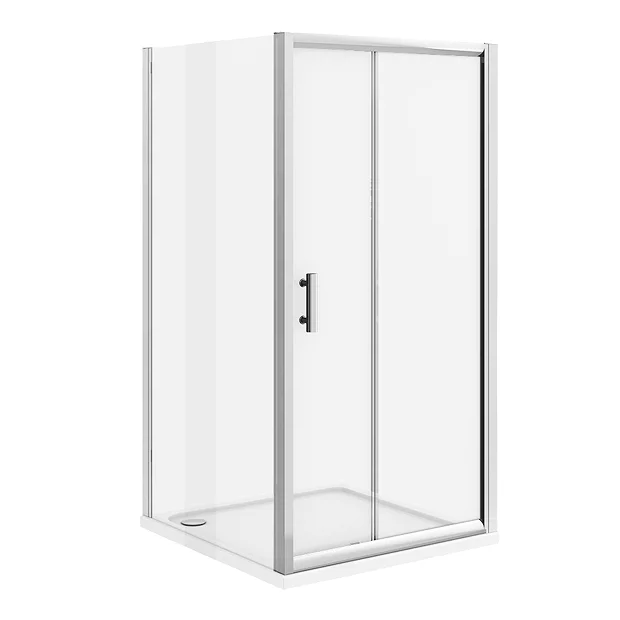 Toreno 8mm 1000 X 1000mm Square Sliding Door Large Shower Enclosure - Easy Fit 3 Toreno 8mm 1000 X 1000mm Square Sliding Door Large Shower Enclosure - Easy Fit
