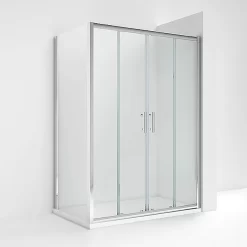 Toreno 1400 X 700mm Double Sliding Door Shower Enclosure Without Tray