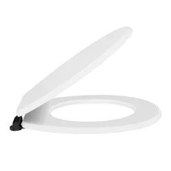 Toreno High Gloss White MDF Bottom Fixing Toilet Seat Matt Black Hinges 8 Toreno High Gloss White MDF Bottom Fixing Toilet Seat Matt Black Hinges -Toreno Bathroom msc020nmb d1