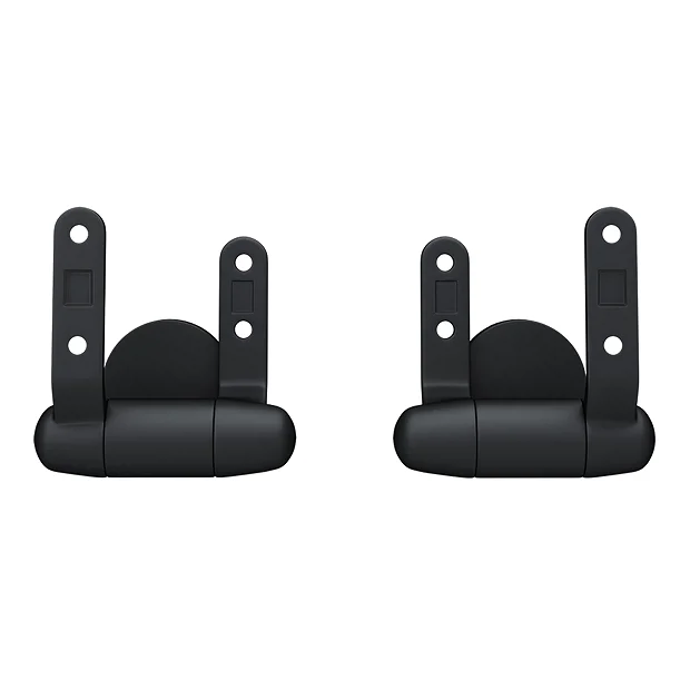 Toreno High Gloss White MDF Bottom Fixing Toilet Seat Matt Black Hinges 3 Toreno High Gloss White MDF Bottom Fixing Toilet Seat Matt Black Hinges