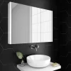 Toreno 3-Door Mirror Cabinet (Minimalist White - 900mm Wide) 2 Toreno 3-Door Mirror Cabinet (Minimalist White - 900mm Wide) -Toreno Bathroom mv055 d1