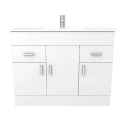 Toreno Vanity Sink With Cabinet - 1000mm Modern High Gloss White 12 Toreno Vanity Sink With Cabinet - 1000mm Modern High Gloss White -Toreno Bathroom mv1000 n d2