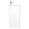 Toreno Small Vanity Sink With Cabinet - 500mm Modern High Gloss White 1 Toreno Small Vanity Sink With Cabinet - 500mm Modern High Gloss White -Toreno Bathroom mv500 d6