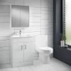 Toreno Vanity Sink With Cabinet - 600mm Modern High Gloss White -Toreno Bathroom mv600 n d5