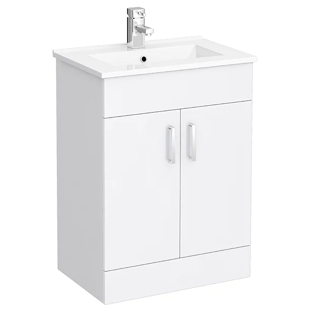 Toreno White 620mm Vanity Unit (Flat Packed) 4 Toreno White 620mm Vanity Unit (Flat Packed) - Image 2