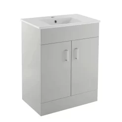 Toreno Modern Light Grey Sink Vanity Unit + Toilet Package -Toreno Bathroom mvg11bs d1