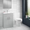 Toreno Light Grey 500mm Modern Vanity Unit -Toreno Bathroom mvg500 d4