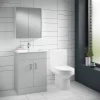 Toreno Light Grey 600mm Modern Vanity Unit -Toreno Bathroom mvg600 d4