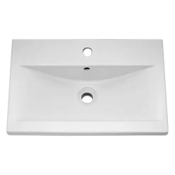 Toreno Basin Unit - 500mm Modern High Gloss White With Mid Edged Basin 9 Toreno Basin Unit - 500mm Modern High Gloss White With Mid Edged Basin -Toreno Bathroom mvme500 d2
