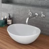 Toreno Countertop Vanity Unit - Gloss White With Chrome Handles - 605mm Inc. Basin -Toreno Bathroom mwtv978 d3