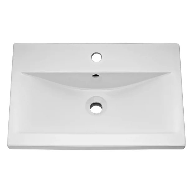 Toreno Basin Unit - 600mm Modern High Gloss White With Mid Edged Basin 5 Toreno Basin Unit - 600mm Modern High Gloss White With Mid Edged Basin - Image 3