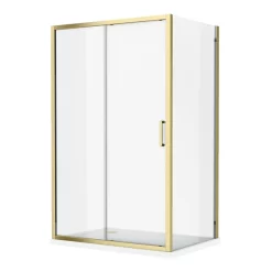 Toreno Brushed Brass 1400 X 900mm Sliding Door Shower Enclosure Without Tray 7 Toreno Brushed Brass 1400 X 900mm Sliding Door Shower Enclosure Without Tray -Toreno Bathroom tbb128sde d1 4