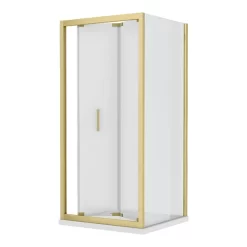Toreno Brushed Brass 900 X 900mm Bi-Fold Door Shower Enclosure Without Tray 7 Toreno Brushed Brass 900 X 900mm Bi-Fold Door Shower Enclosure Without Tray -Toreno Bathroom tbb8bfsent d1 2