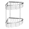 Toreno Modern 2 Tier Corner Fixed Wire Basket 2 Toreno Modern 2 Tier Corner Fixed Wire Basket -Toreno Bathroom tr2tcrb d2