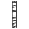 Toreno Black W300 X H1600mm Heated Towel Rail - Straight 2 Toreno Black W300 X H1600mm Heated Towel Rail - Straight -Toreno Bathroom trb316 l
