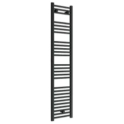 Toreno Black W300 X H1600mm Heated Towel Rail - Straight