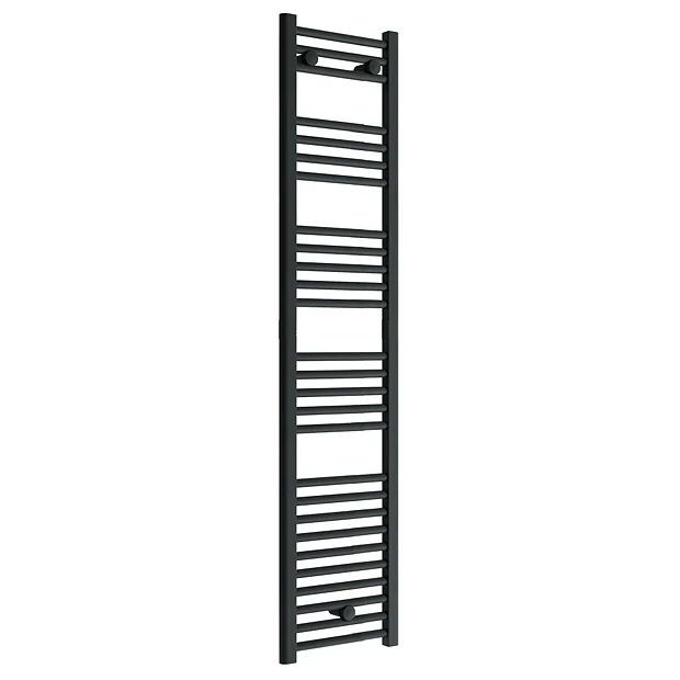 Toreno Black W300 X H1600mm Heated Towel Rail - Straight 3 Toreno Black W300 X H1600mm Heated Towel Rail - Straight
