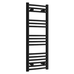 Toreno Black Curved W400 X H1000mm Heated Towel Rail