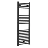 Toreno Black W400 X H1200mm Heated Towel Rail - Straight 1 Toreno Black W400 X H1200mm Heated Towel Rail - Straight -Toreno Bathroom trb412 l